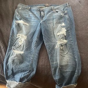 Torrid boyfriend crop jeans